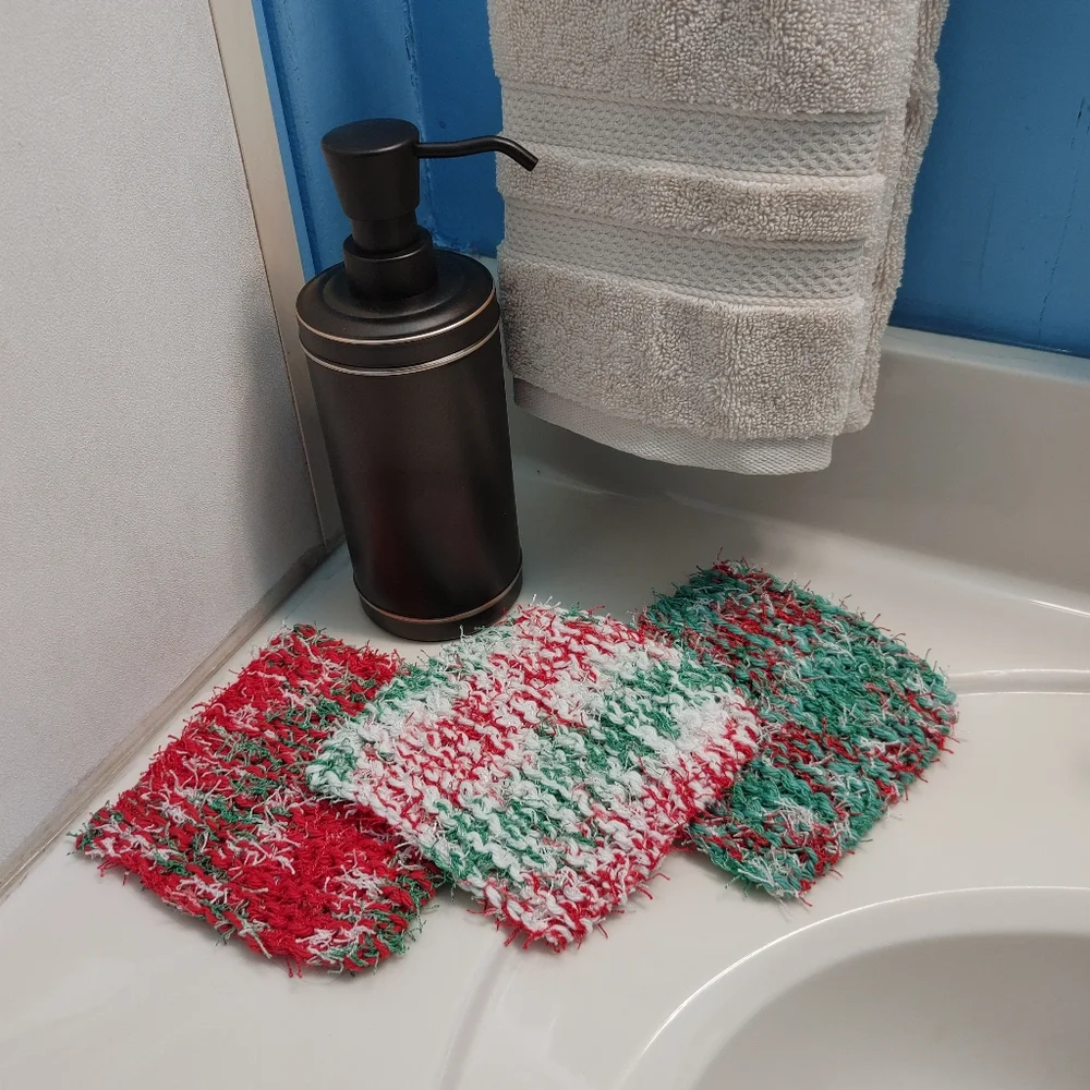 Scrubby Exfoliating Washcloths, Jolly, 3-Piece Set